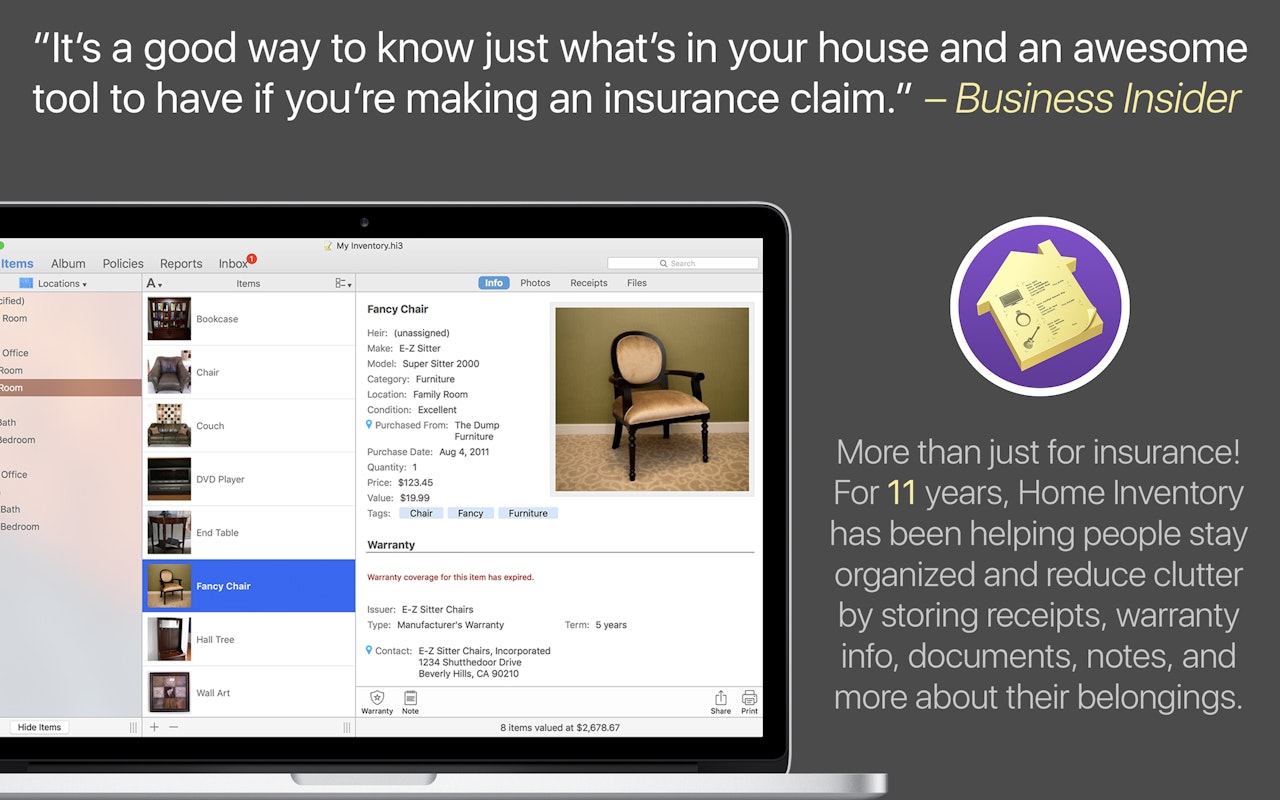 Home Inventory on Setapp | A powerful inventory app for ...