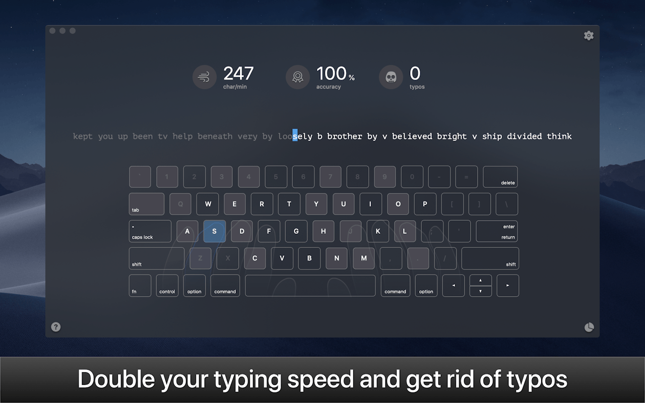 Key typing practice