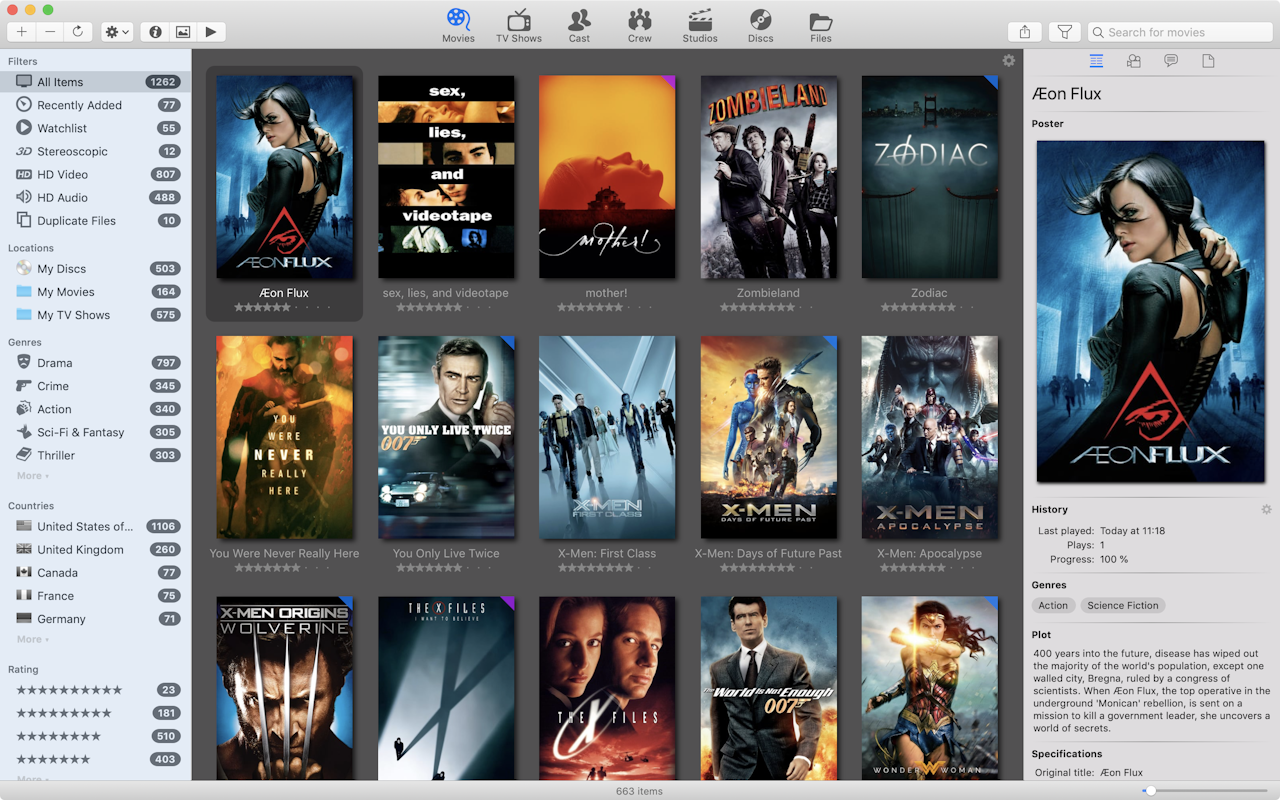 Movie Explorer Pro Video files organizer for Mac