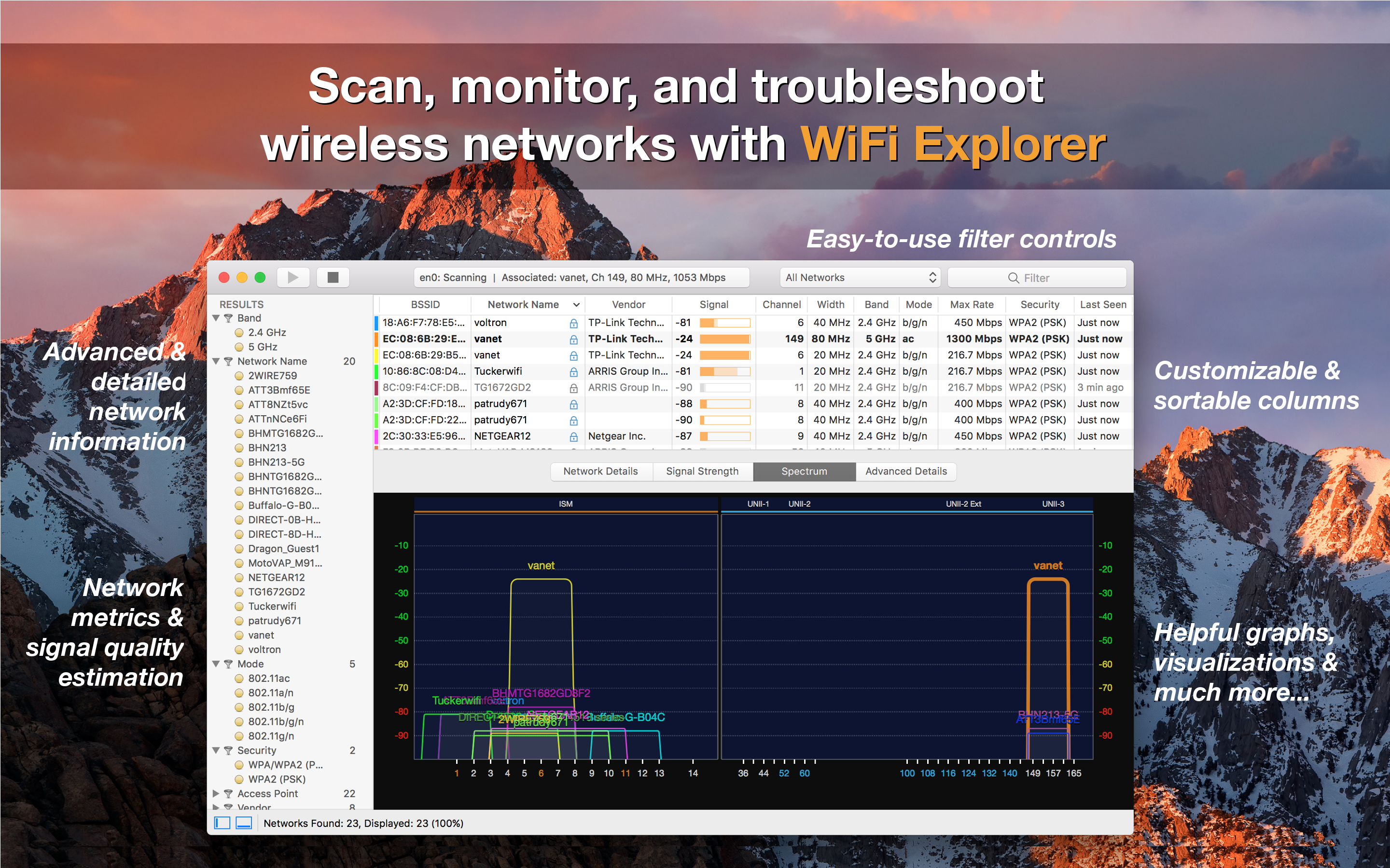 wifi explorer not showing all networks